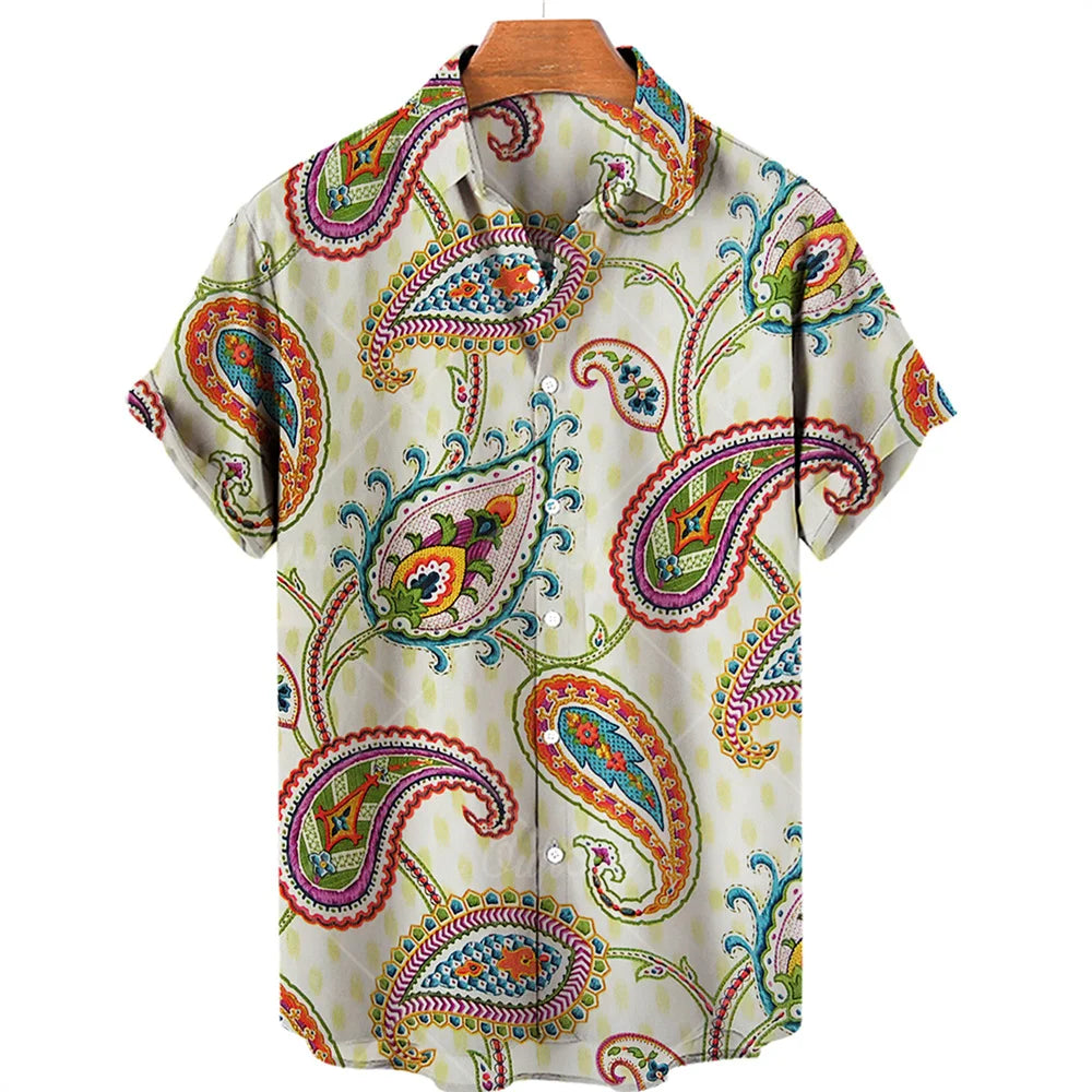 Summer Unisex 2022 Cashew Flower Shirts T Casual Hawaiian Shirts Men Woemn T-shirt 3d Print Loose Breathable Short-sleeved Tops ZM-4029