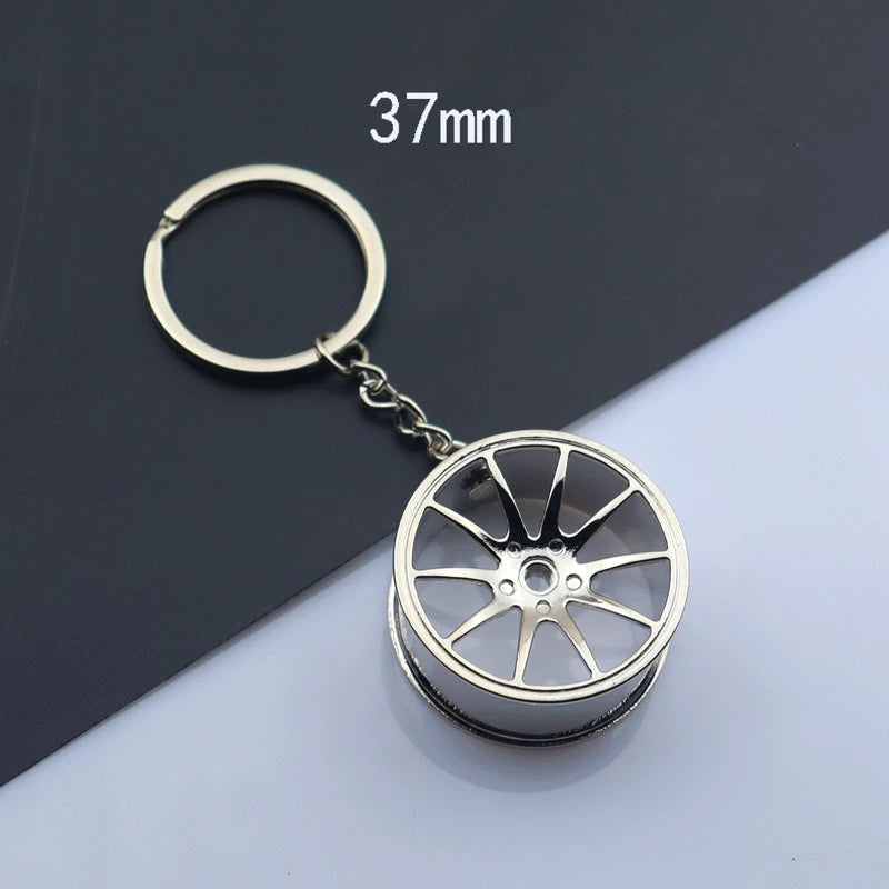 Creative Wheel Tire Style Keychain Speed Gearbox Gear Head Key Ring Metal Car Trinket Keyring Boyfriend Unique Birthday Gift A