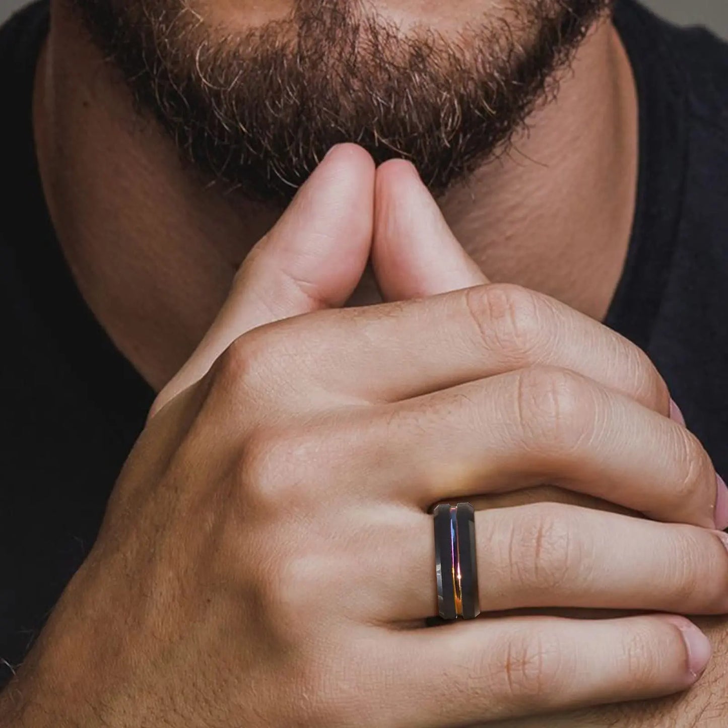Fashion 8mm Silver Color Titanium Steel Rings For Men Women Matte Brushed Men Stainless Steel Rings Wedding Band Jewelry Gifts