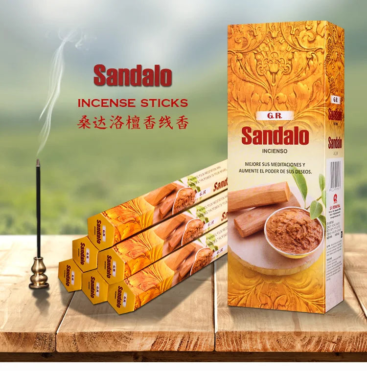 India Sandalwood Incense Sticks Meditation Lavender Sage Palo Santo Rose Line Incense Aromatherapy Lasting Fragrance