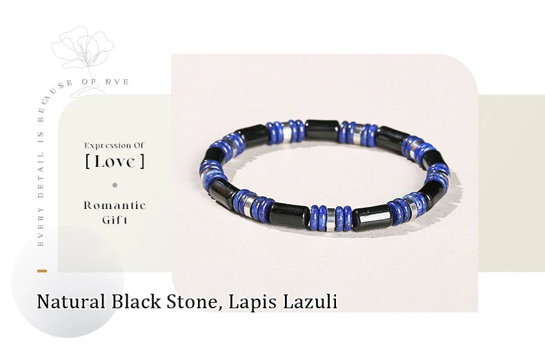 JD Natural Yellow Tiger Eye Stone Tube Shape Bracelets for Women Men Classic Stainless Steel Elastic Bangles Yoga Energy Gifts