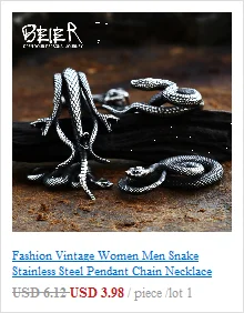 BEIER Stainless steel Thor Hammer Viking Amulet Viking Raven Ring Scandinavian Jewelry man Ring BR8-296