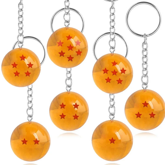 Anime Dragon Ball Series Keychain Charms Accessories 1 2 3 4 5 6 7 Star Dragon Balls Cosplay Keyring Pendant Holder Toys Gifts