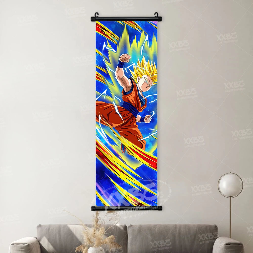 Dragon Ball Picture Recoome Anime PosterS Captain Ginyu Scrolls Painting Majin Buu Wall Art Gotenks Home Decor Goku Wallpaper qlz30-39 CHINA