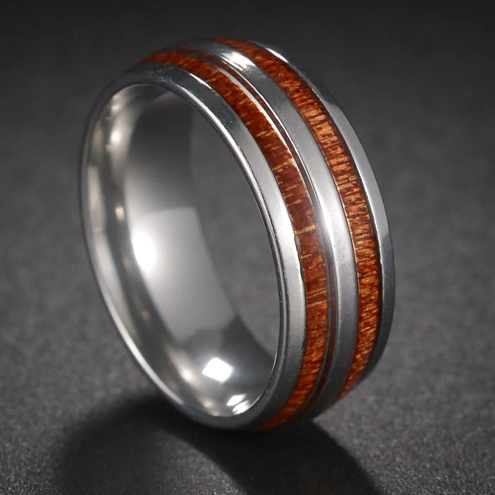 Fashion New 8mm Simple Men Ring Smooth Stainless Steel Blue Charms Rings Women's Couple Jewelry Gift Dropshipping