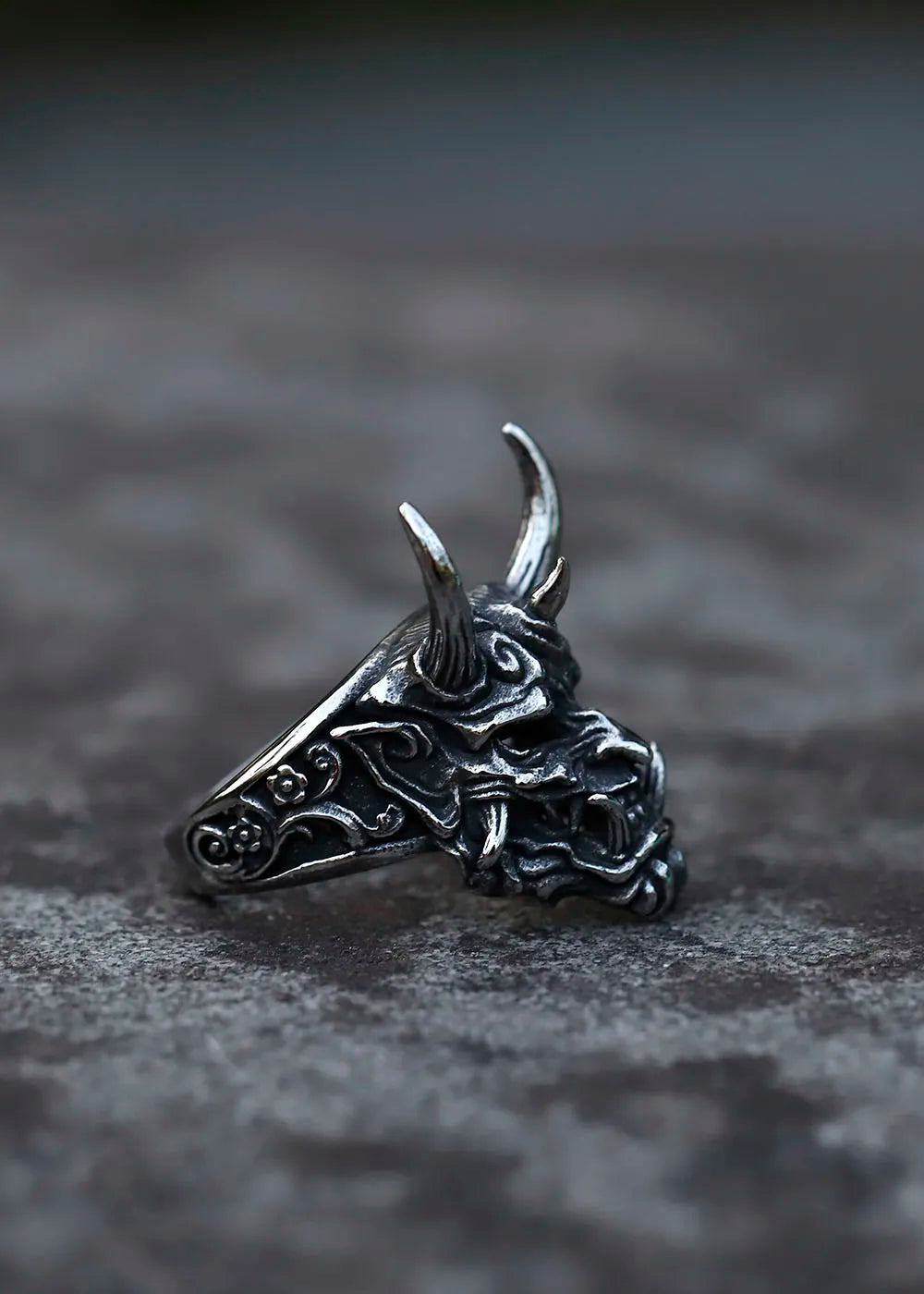 2022 NEW Men's 316L stainless-steel rings Retro Devil Skull Demon  gothic punk FASHION Jewelry Gifts