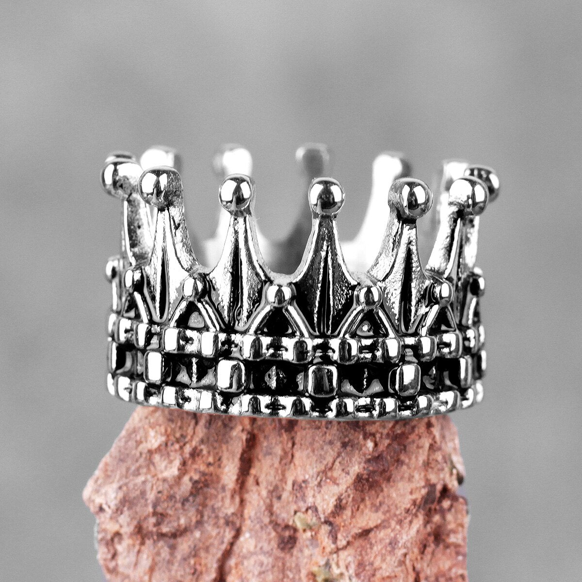 Stainless Steel Men Rings Crown King Queen Punk Rock Hip Hop Vintage for Biker Male Boyfriend Jewelry Creativity Gift