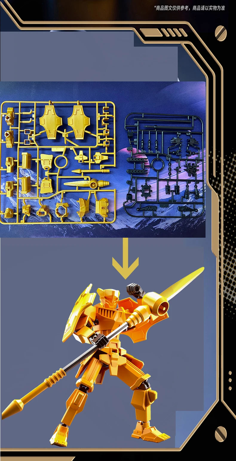 Multi-Jointed Movable Shapeshift Robot Warrior 3D Printed Knight Mannequin Dummy Toys Kids Adults Parent-children Games gifts