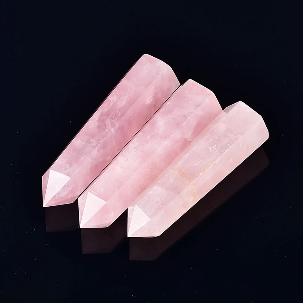 Natural Stone Single Point Wand Stone Mineral Crystal Stones Crafts Home Decoration Hexagonal Prism Christmas Gifts