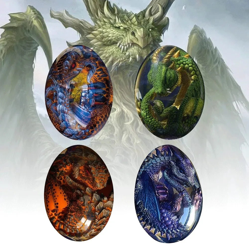 Transparent Dragon Egg Resin Statue ELittle Flying Dragon Monster Egg Crystal Ball Gem Souvenirs Home Decor Children EasterGifts