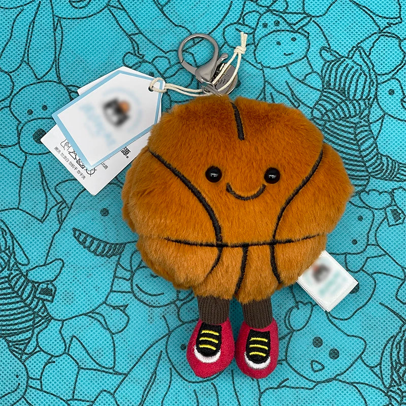 Golf Ball Plush Keychain, Jellyfish Keychain, Macaron Plush Toy, Cherry, Black Storm Cloud Plush JC Bag Charm