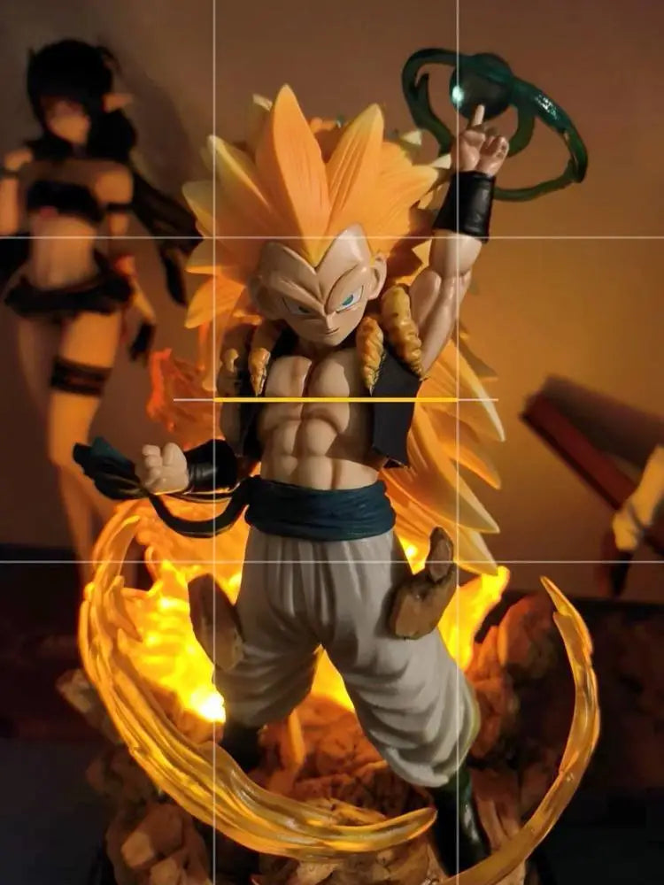 Dragon Ball Z Gotenks Figures Sjj3 Gotenks Anime Figures Super Saiyan Gk Statue Figurine 22cm Pvc Model Collectible Toys Doll