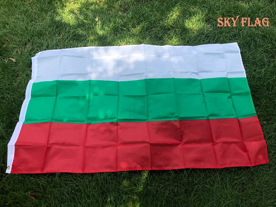 SKY FLAG Bulgarian National Flags 90x150cm Polyester Europe EU White Green Red bg bgr bulgaria flag
