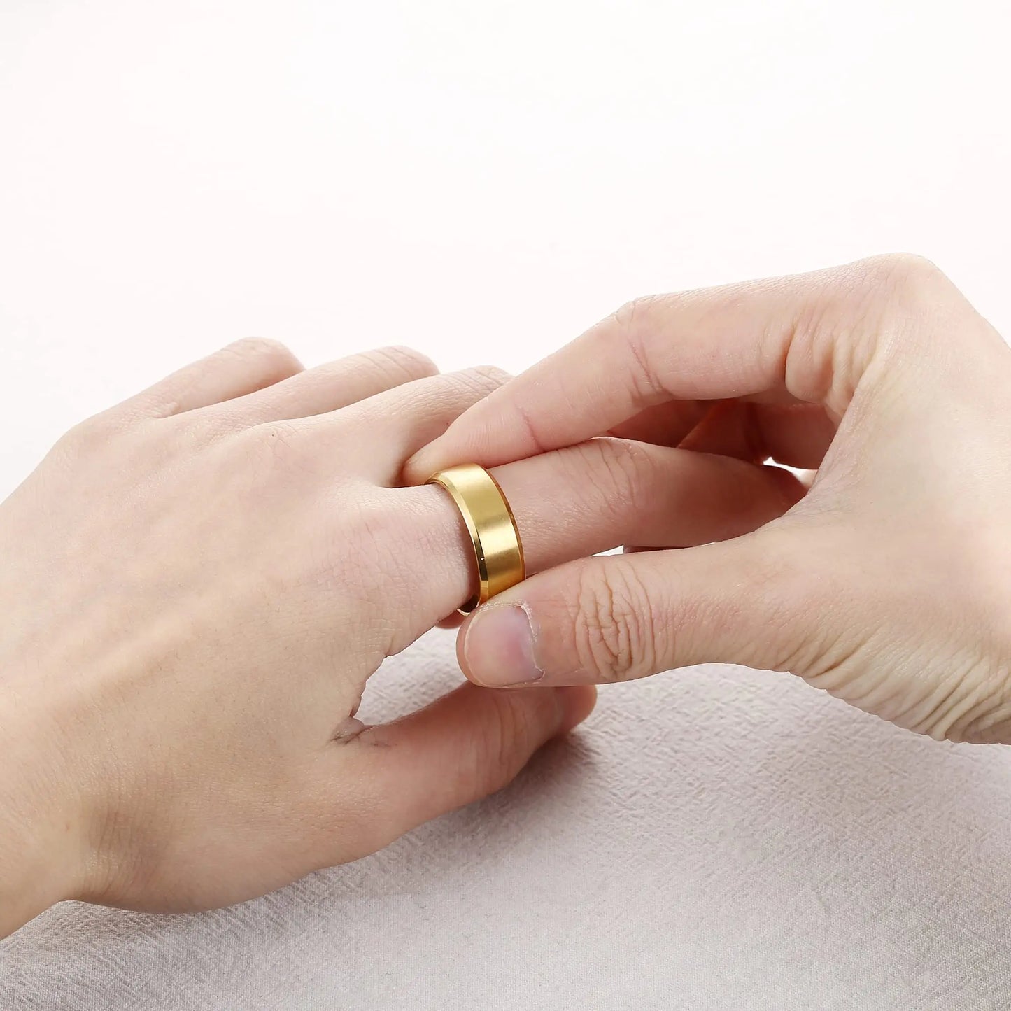 7 Colors 8mm Men Rings Titanium Stainless Steel Rings For Men Women Matte Brushed Wedding Engagement Ring Couple Jewelry Gift