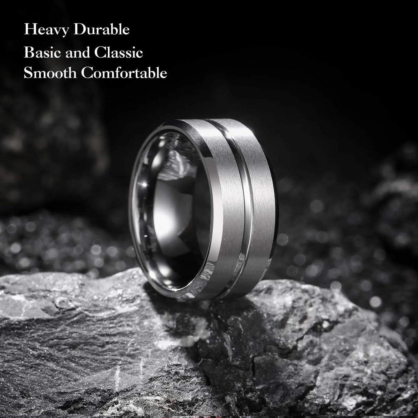 Fashion 8mm Silver Color Titanium Steel Rings For Men Women Matte Brushed Men Stainless Steel Rings Wedding Band Jewelry Gifts