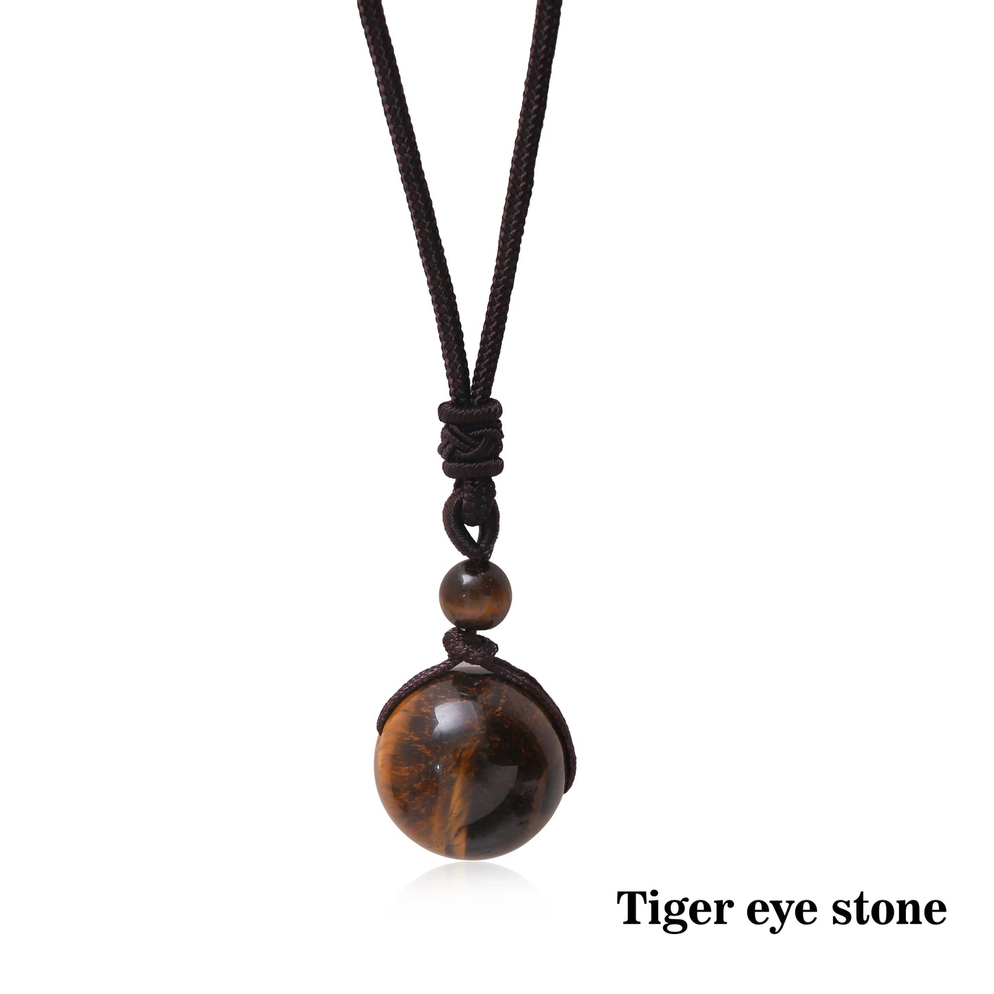 Healing Crystals Necklace Natural Tiger Eye Amethyst Lucky Blessing Protection Chakra Beads Stone Pendant for Women Men