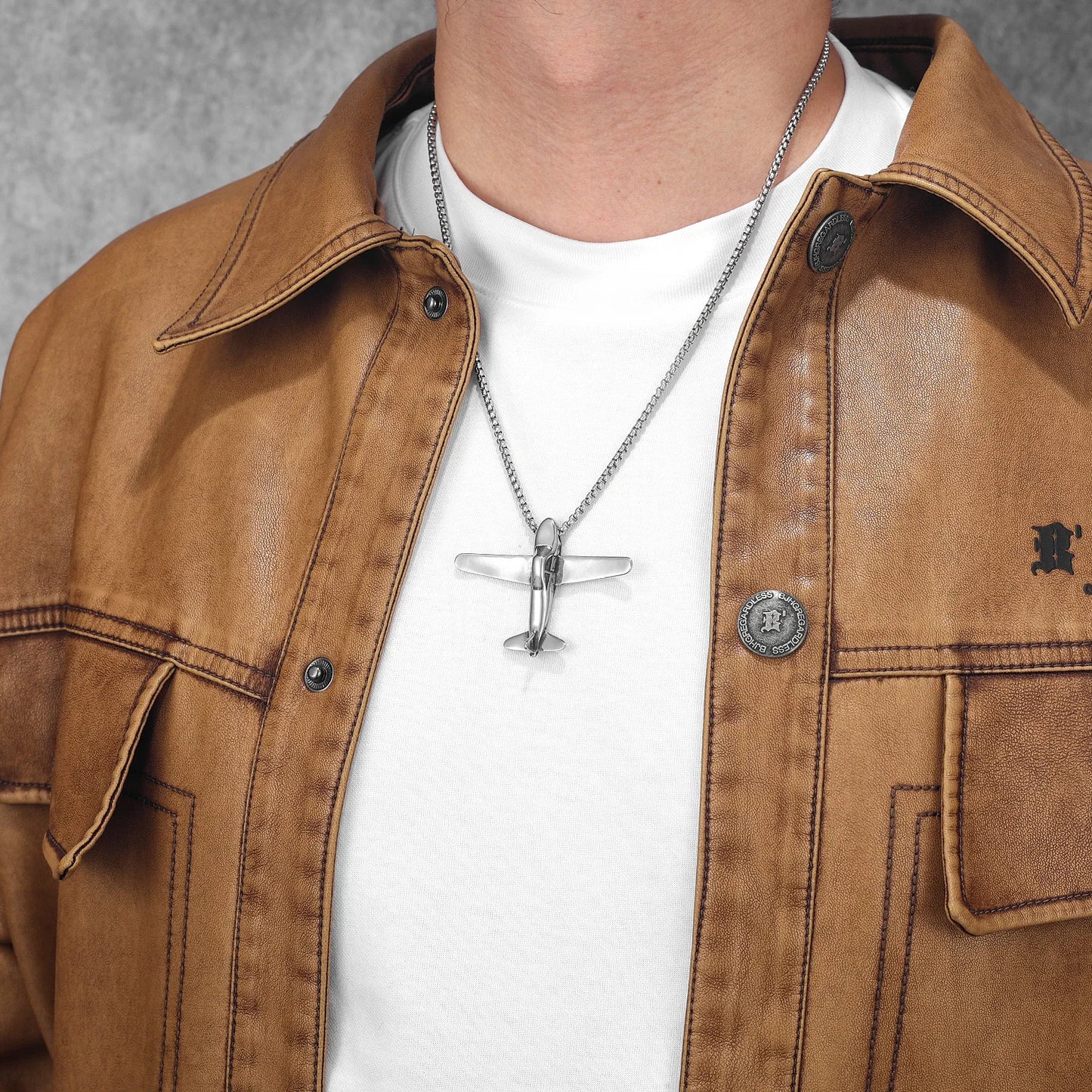 Aircraft Airplane Model Stainless Steel Men Necklaces Pendant Chain Punk for Women Fashion Jewelry Gifts Wholesale Dropshiping