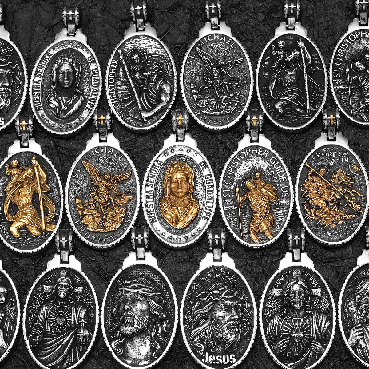 Angel Jesus Virgin Mary Stainless Steel Men Necklaces Pendant Chain Amulet Cool New In For Women Fashion Jewelry Gifts Wholesale