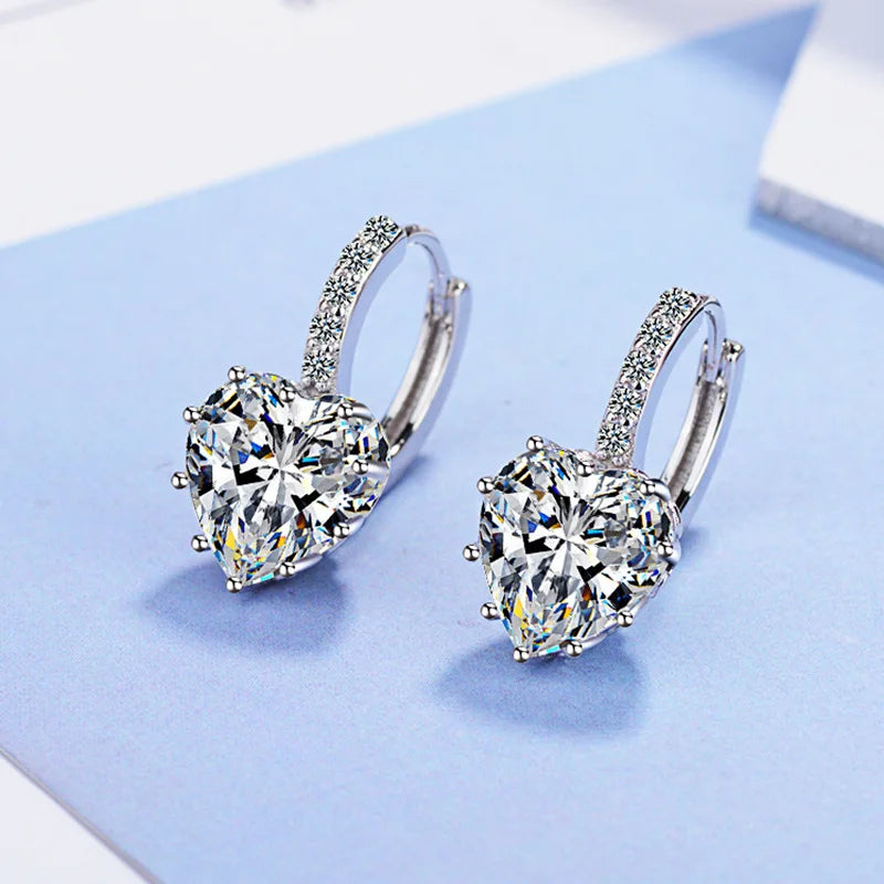 Genuine 925 Sterling Silver Starry Moon Feather Hoop Earrings Fit Original Charms Fashion Women Earrings Jewelry Gift 2024 New KTB088