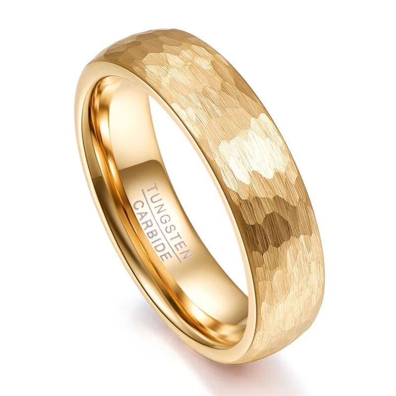 4mm 6mm Tungsten Steel Rings Classic Rose Gold Geometric Men Women Ring Jewelry Couple Gift T070R