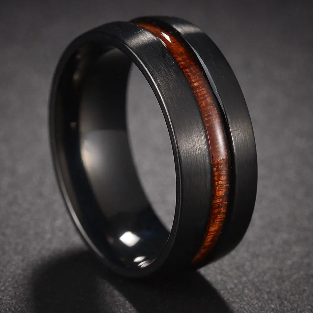 Fashion New 8mm Simple Men Ring Smooth Stainless Steel Blue Charms Rings Women's Couple Jewelry Gift Dropshipping