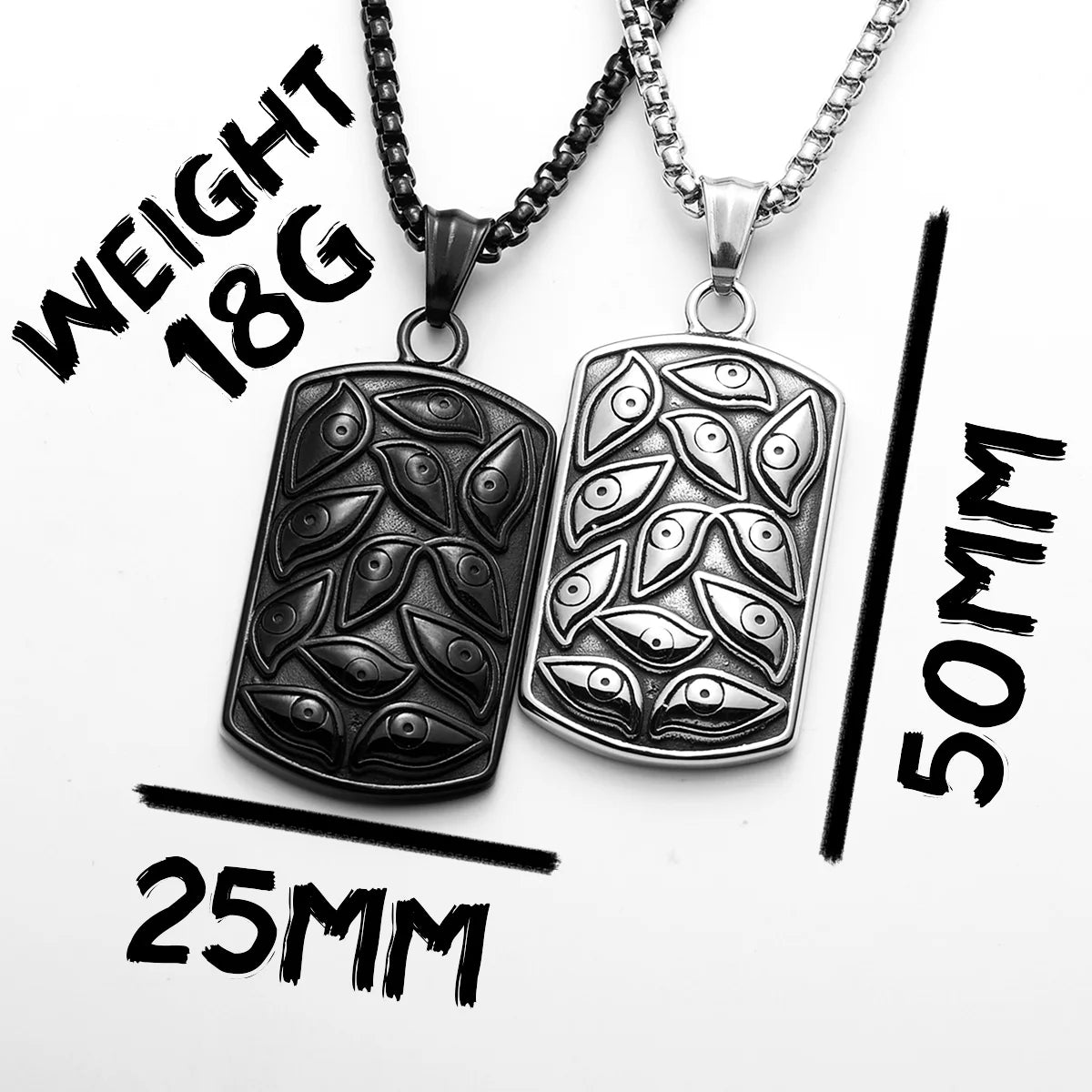 The Eye of God Unique Stainless Steel Men Necklaces Pendant Chain Punk For Women Fashion Jewelry Gifts Wholesale Dropshiping
