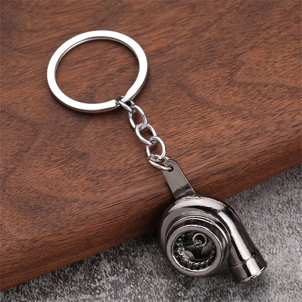 Creative Gear Head Keychain Speed Gearbox Keyring for Car Key Turbo Hub Brake Disc Pendant Shock Absorber Keys Holder Chain Ring Q