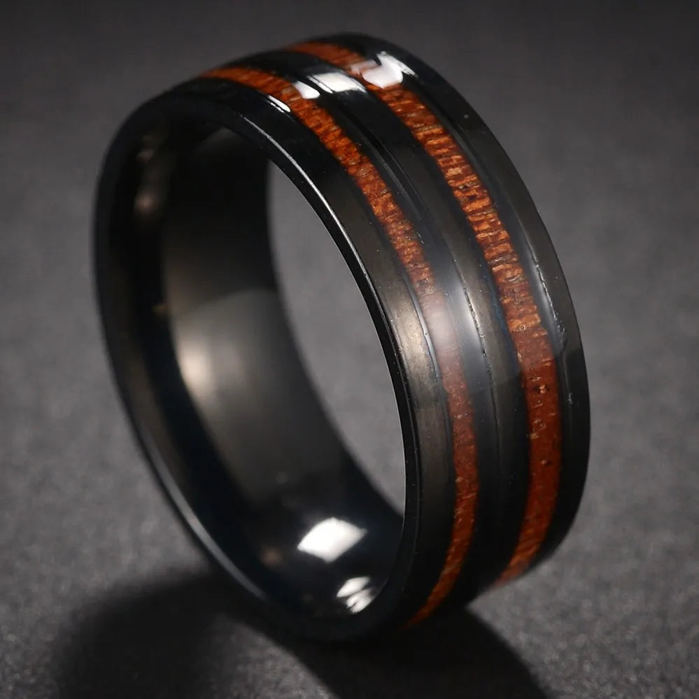 Fashion New 8mm Simple Men Ring Smooth Stainless Steel Blue Charms Rings Women's Couple Jewelry Gift Dropshipping