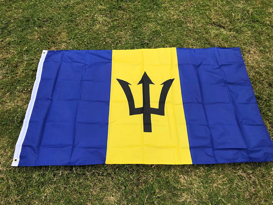 SKY FLAG Barbados Flag 90x150cm High Quality Double Sided Printed Polyester hanging Barbados Flag For Decoration