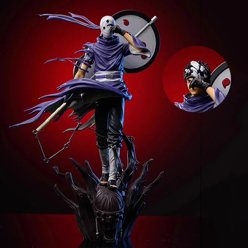 Anime Naruto Figure 28cm Uchiha Obito Double-headed Figurine Pvc Model NARUTO Action Figures Collectible Ornaments Toy Boys Gift Uchiha Obito 28cm With Retail Box