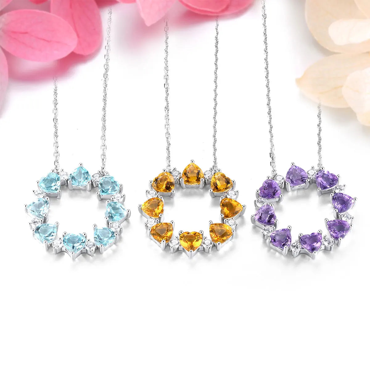 Colgantes de plata de ley con topacio azul cielo natural de 4,5 quilates, piedras preciosas auténticas para mujer, estilo romántico clásico, joyería fina, regalos.