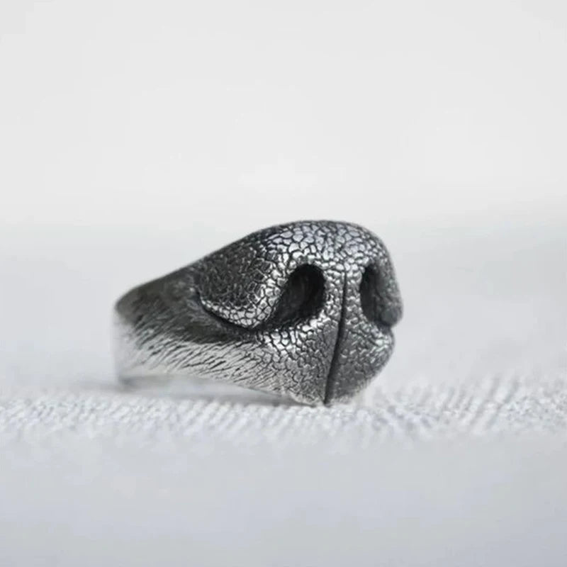 Dog Nose Animal Noses Retro Creative Ring For Men Women Open Ring Handmade Unisex Jewelry Accessories Gift For Lovers
