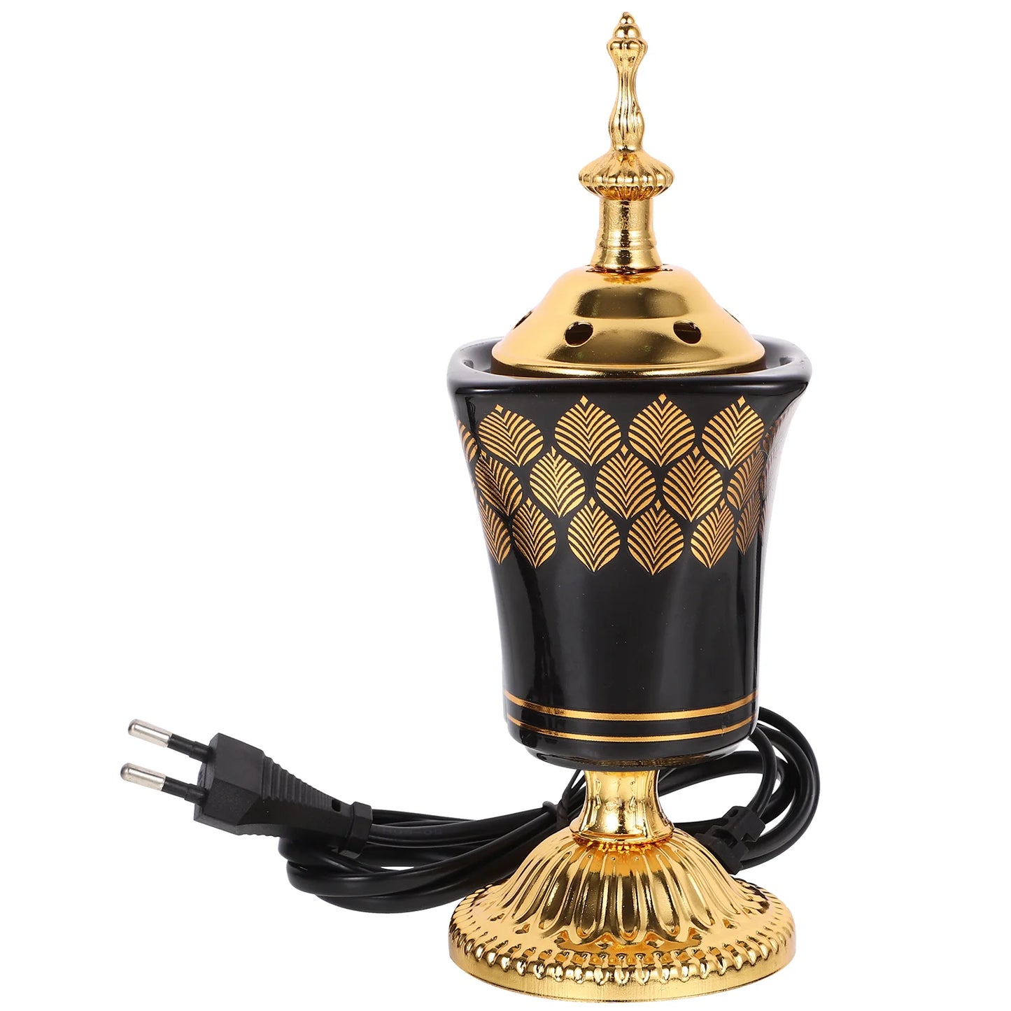 Electric Ceramic Incense Burner Arabia Charcoal Bakhoor Censer Middle East Sandalwood Fragrance Stove Home Decoration US/EU Plug Black