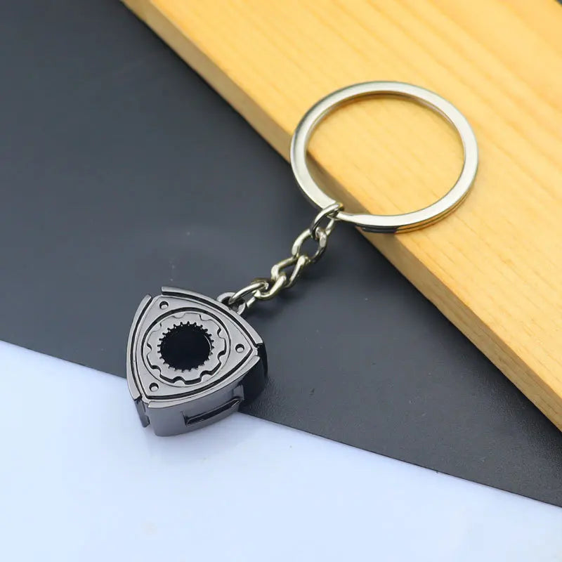 Creative Metal Mini Auto Parts Car Wheel Keychain Body Kit Enthusiast Keyring Accessories Key Ring Chain for Men Woman Gift