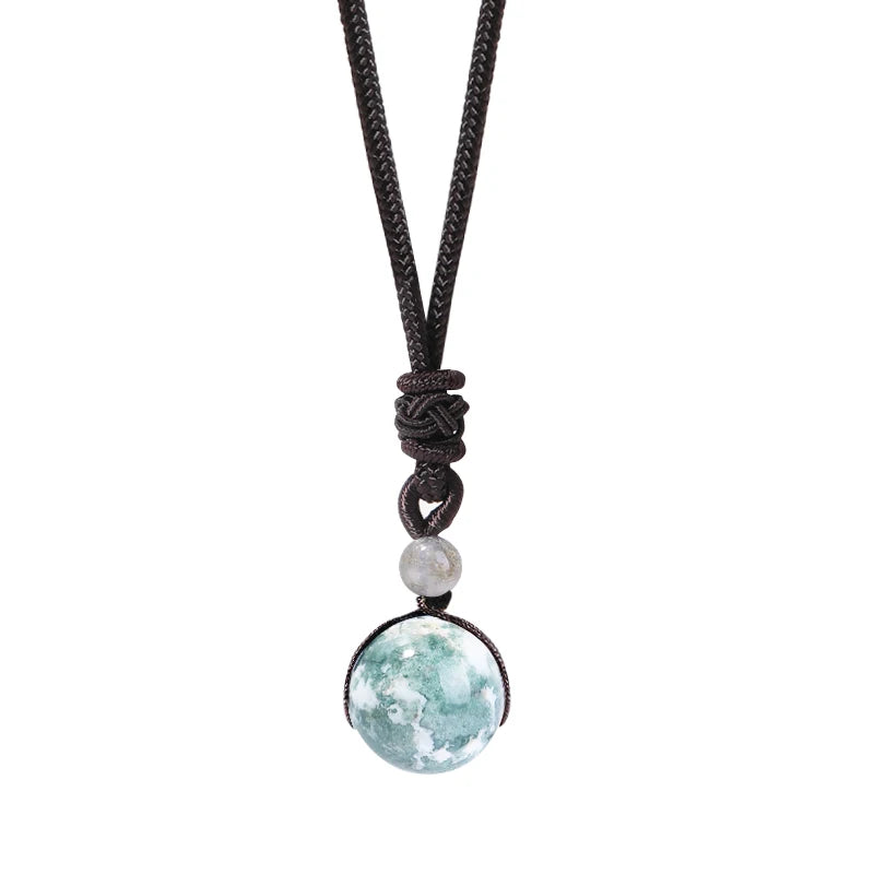 Healing Crystals Necklace Natural Tiger Eye Amethyst Lucky Blessing Protection Chakra Beads Stone Pendant for Women Men