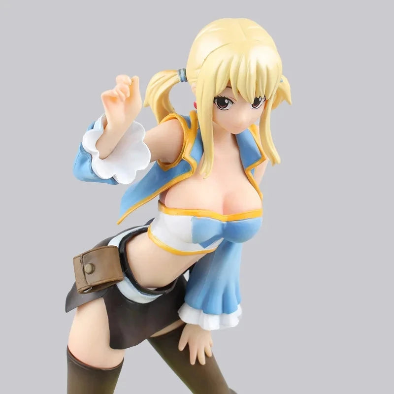 Anime Sexy Girls Figure Fairy Tail Lucy Heartfilia 1/8 Scale Natsu Dragneel PVC Action Figure Collectible Model Adult Toys Doll