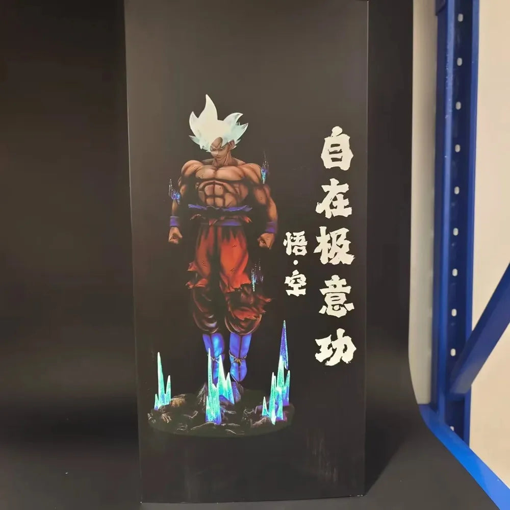 32cm Dragon Ball Z Ultra Instinct Goku Figure Gk Anime Figure Large Luminous PVC Collectible Model Statue Doll Toy Gifts Goku with box