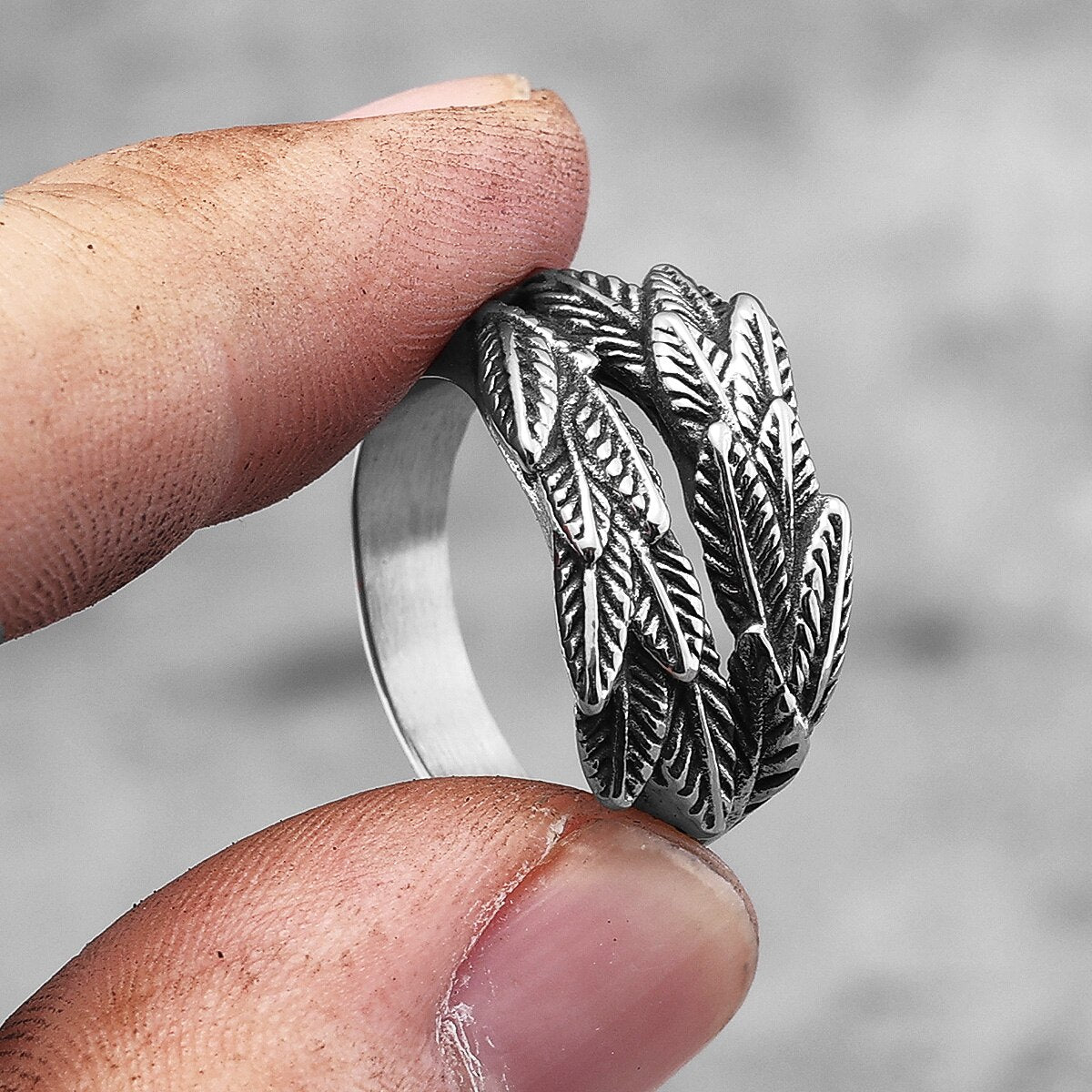 Ear of Wheat Plant Stainless Steel Mens Womens Rings Punk Trendy Unique Amulet for Male Biker Jewelry Creativity Gift