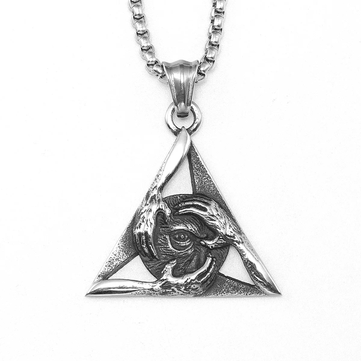 Freemasonry Eye of Light Stainless Steel Men Necklaces Pendant Chain Punk For Women Fashion Jewelry Gifts Wholesale Dropshiping