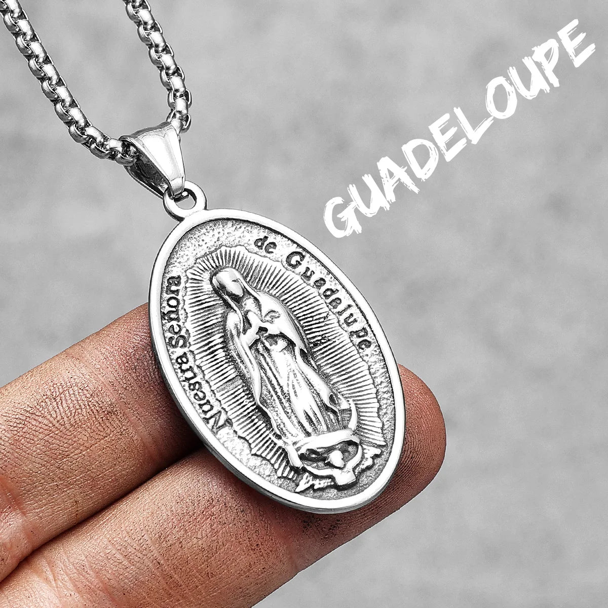 Virgin Mary Angel Cross Stainless Steel Men Necklaces Pendant Chain Amulet Cool New in For Women Fashion Jewelry Gifts Wholesale