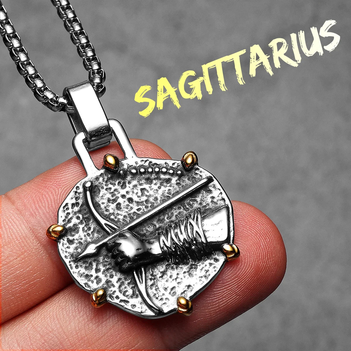 Twelve Constellations Stainless Steel Man Necklaces Pendant Chain Couple Gifts Women Fashion Jewelry Gifts Wholesale Dropshiping