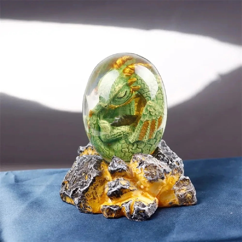 Lava Dragon Egg Resin Statue Ornamental Dinosaur Eggs Collection Kid Gift Toy Sculpture Crystal Gemstone Souvenir Home Decor2023