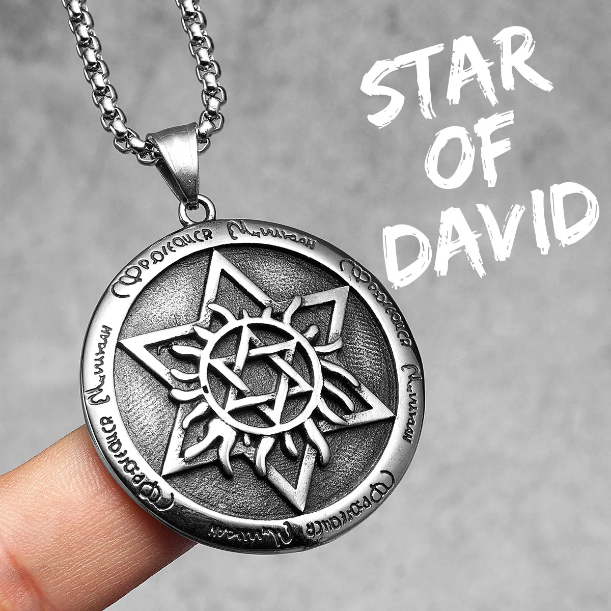 Star of David Stainless Steel Men Necklaces Pendant Chain Punk Stylish For Women Fashion Jewelry Gifts Wholesale Dropshiping