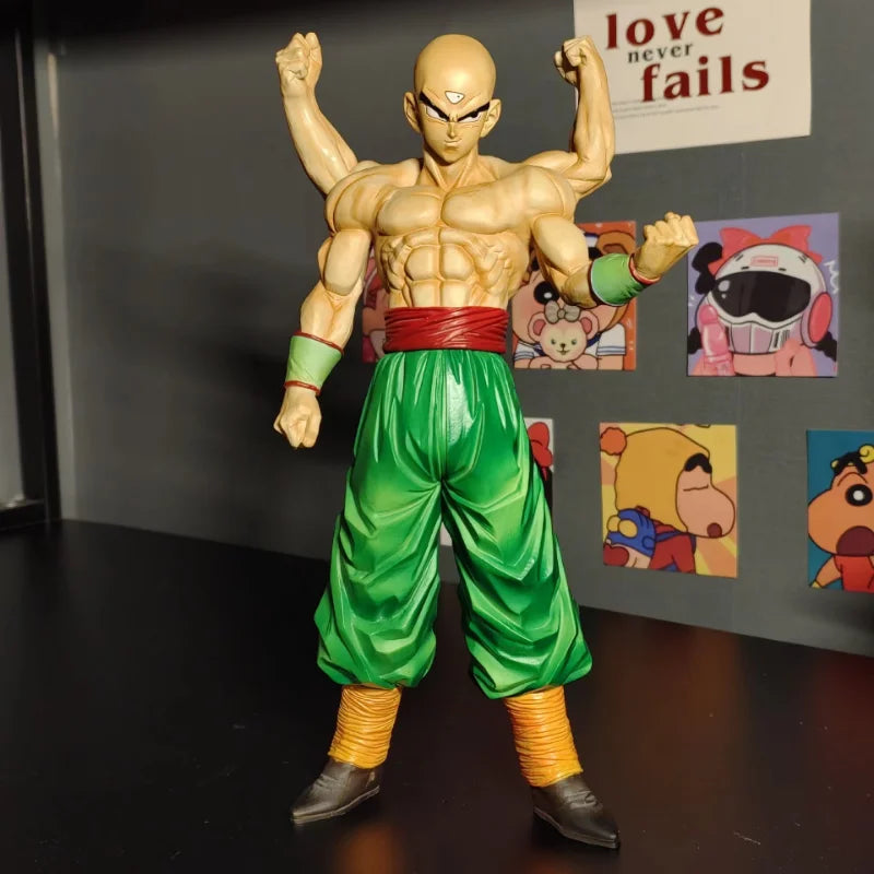 30cm Anime Dragon Ball Z Tien Shinhan Figure Action Figures GK Statue Collection Model Toys for Children Christmas Gifts