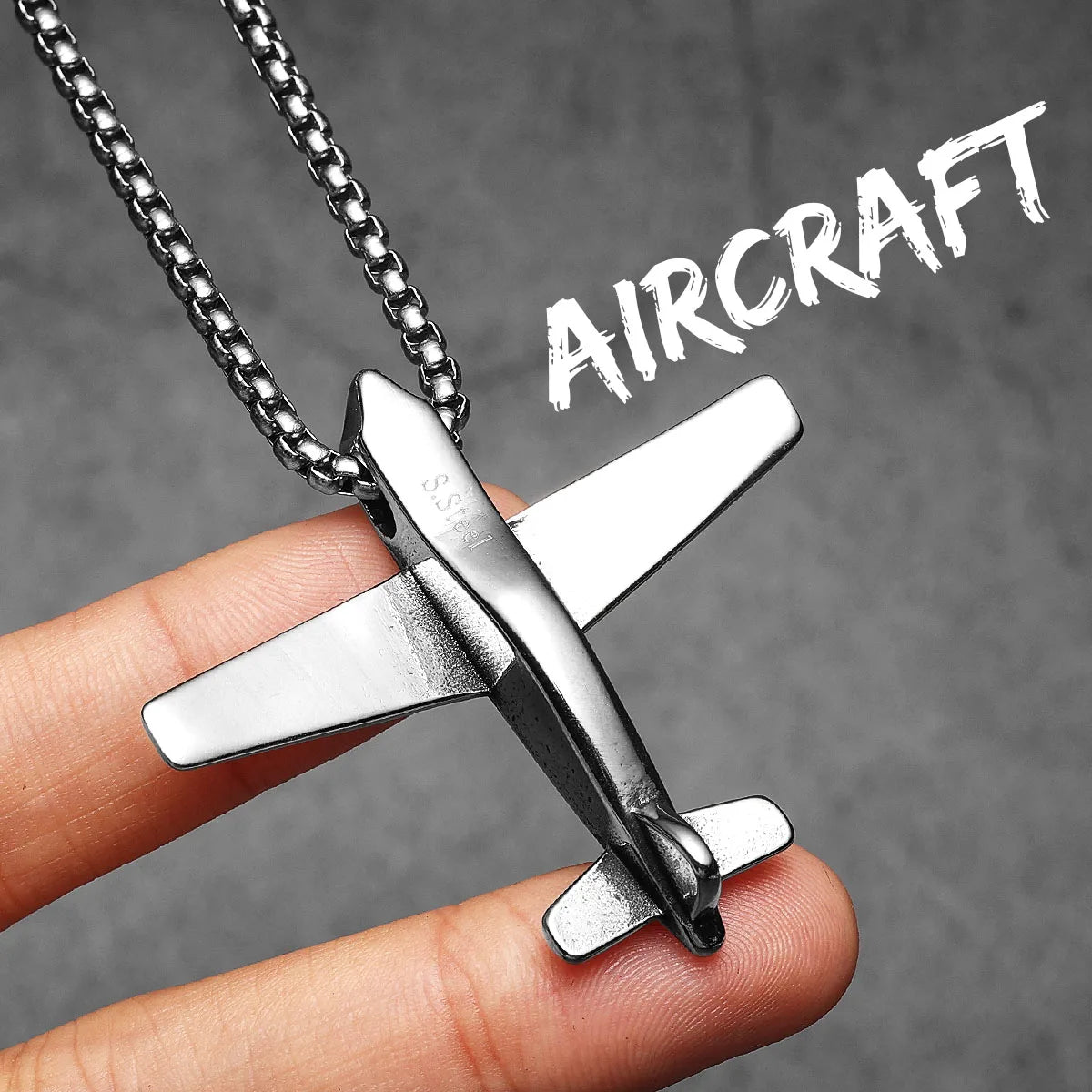 Aircraft Airplane Model Stainless Steel Men Necklaces Pendant Chain Punk for Women Fashion Jewelry Gifts Wholesale Dropshiping