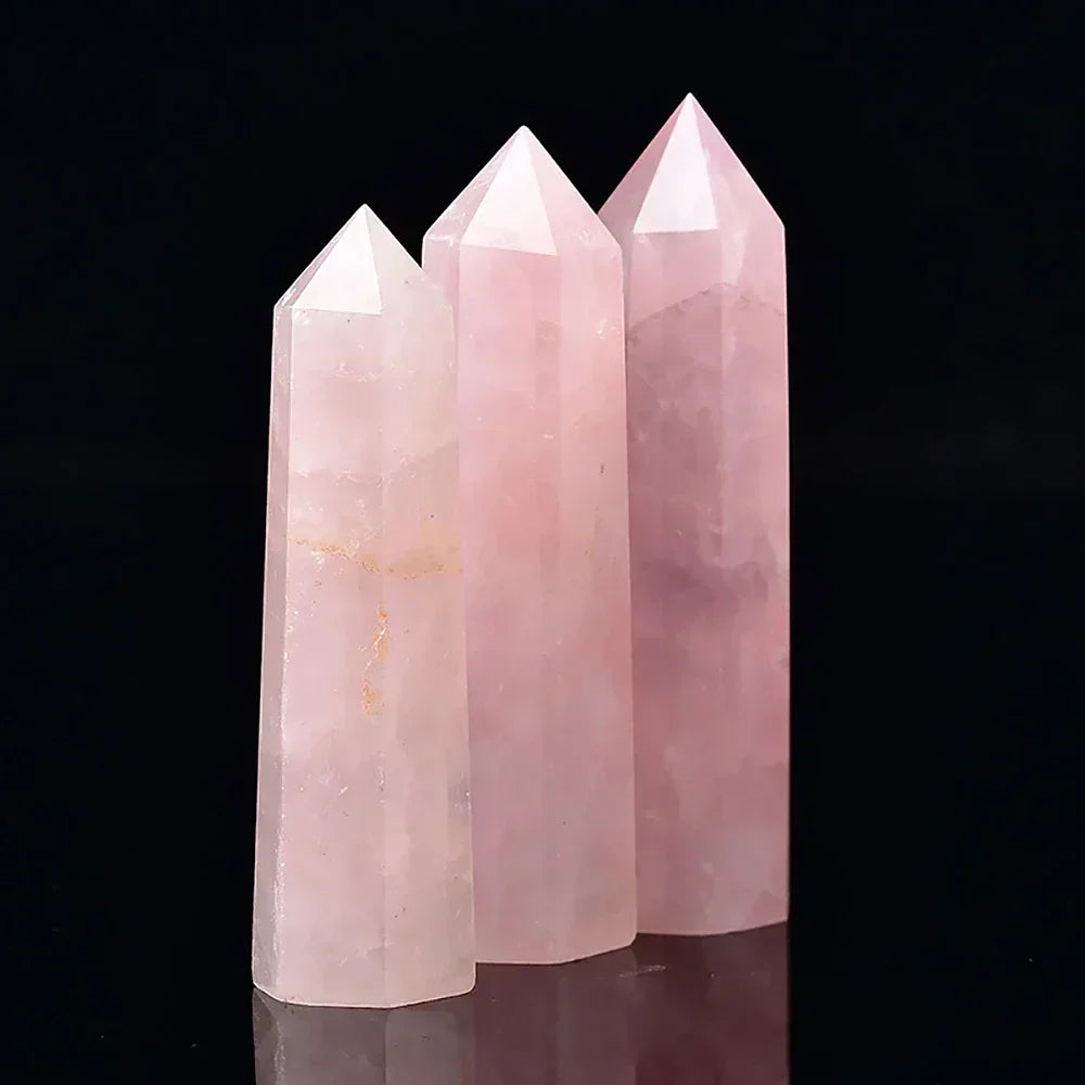 Natural Stone Single Point Wand Stone Mineral Crystal Stones Crafts Home Decoration Hexagonal Prism Christmas Gifts