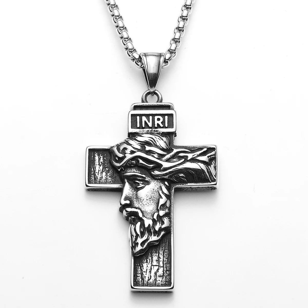 3D Jesus Cross Amulets Stainless Steel Men Necklaces Pendant Chain Punk For Women Fashion Jewelry Gifts Wholesale Dropshiping