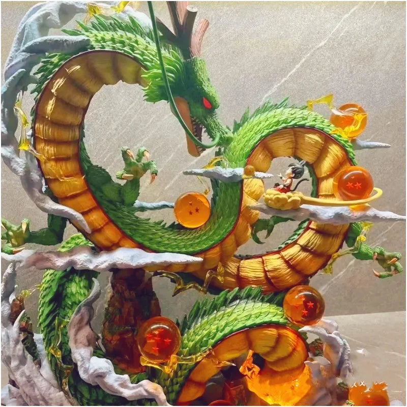 Hot Dragon Ball Z Anime Figure Shenron And Little Goku Action Figurine 22cm Reduced Statue Collectible Model Decor Toy Gift