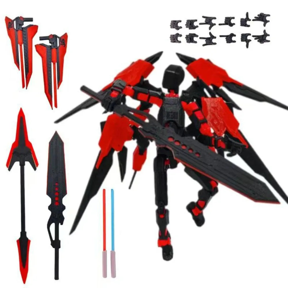 3D Printed Death/Swordsman Dummy 13 Action Figures Multi-Jointed Movable Lucky 13 Action Figure Nova 13 Action Figure for Gift