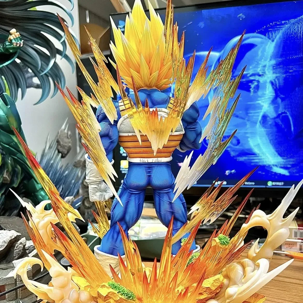 36cm Dragon Ball Gk Model Anime Figure Super Saiyan Vegeta 1:6 14.2inch Majin Vegeta Large Statue Room Decor Ornament Gift Toys